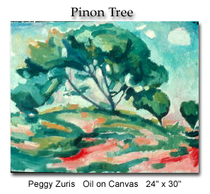 Peggy Zuris, Pinon Tree painting